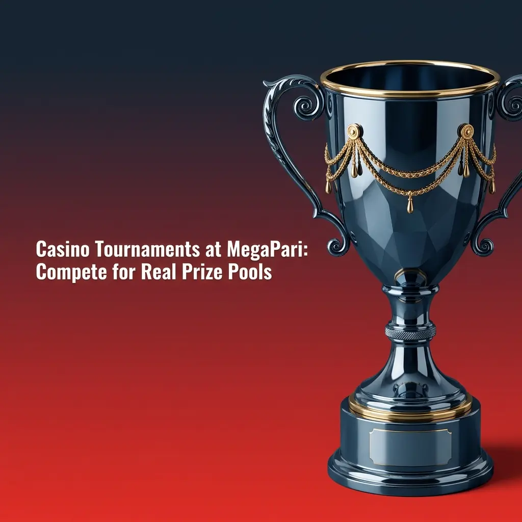 MegaPari casino tournament leaderboard with real prize pools up to 100,000 USD for top-ranked slot players
