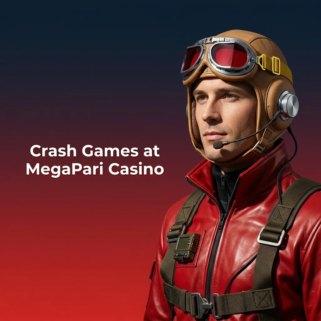 MegaPari Casino crash games including Aviator, JetX, Spaceman, and Zeppelin with rising multiplier mechanics