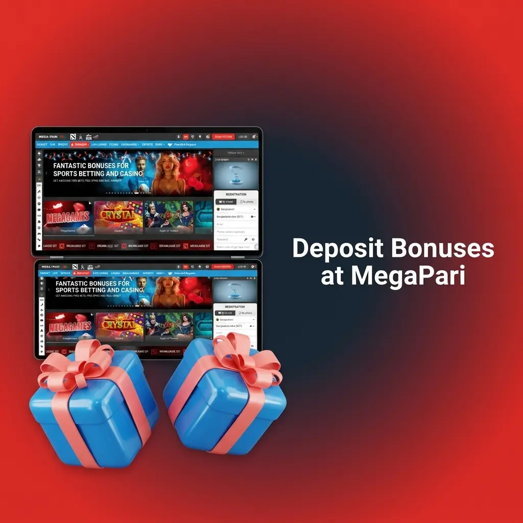 MegaPari deposit bonus offer up to EUR 1500 plus 150 free spins across first four deposits for new players