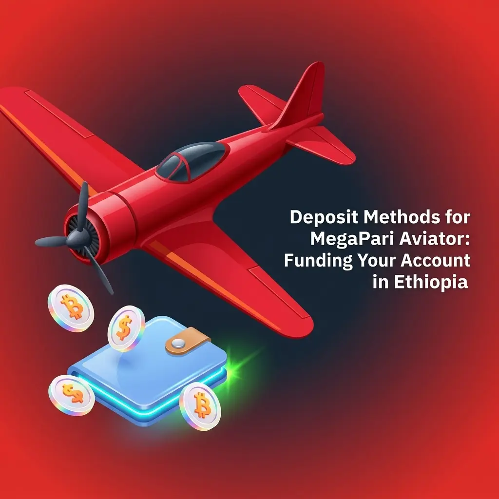 MegaPari deposit methods for Ethiopian players including bank transfer, crypto, e-wallets, and Visa Mastercard for Aviator