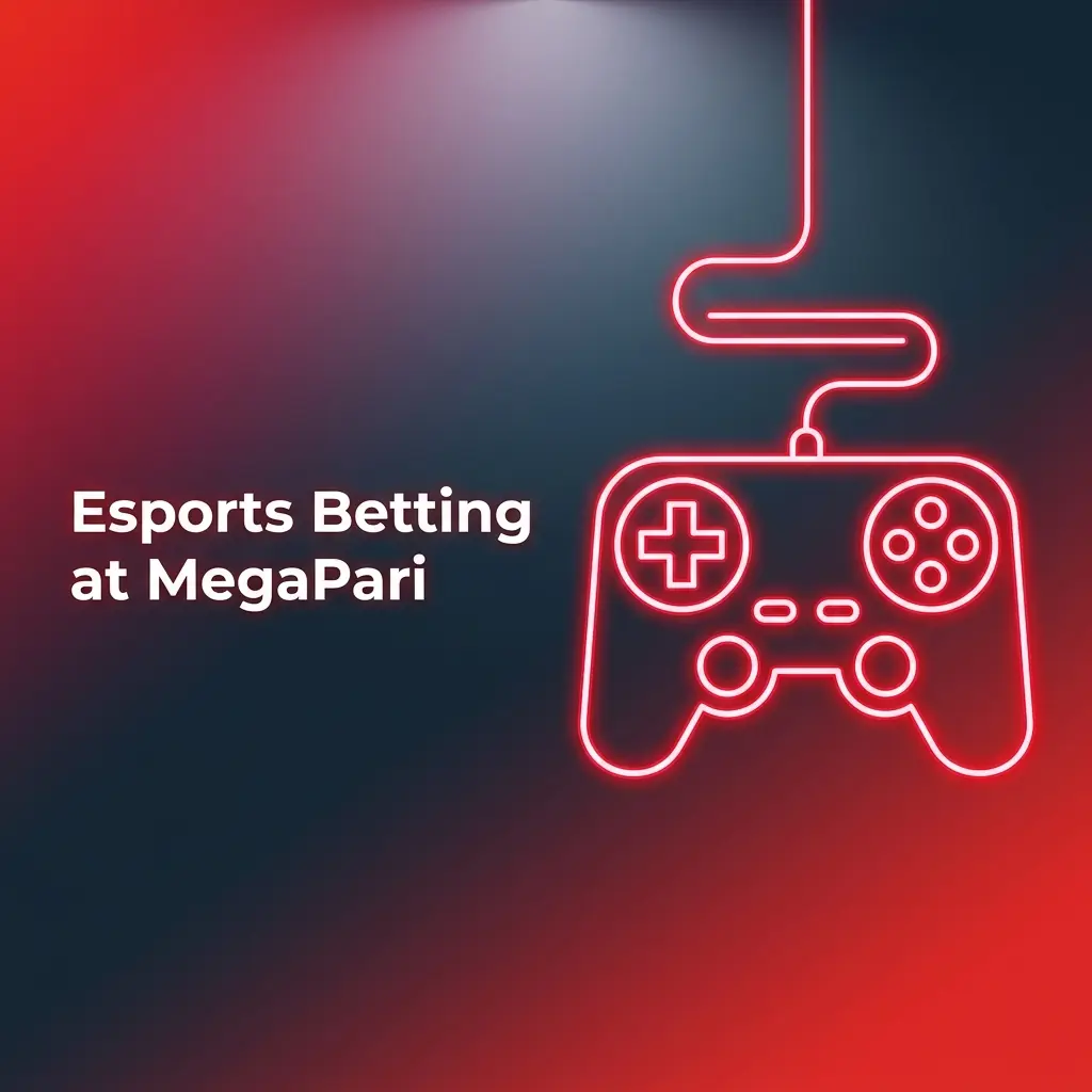 MegaPari esports betting interface showing CS2, Dota 2, and Valorant markets with live betting options