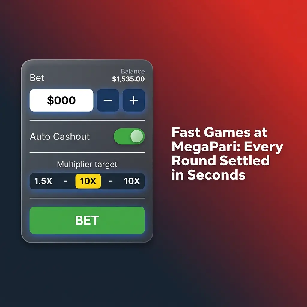 MegaPari fast games including Mines, Plinko, Dice, and Keno with instant RNG outcomes for Ethiopia players