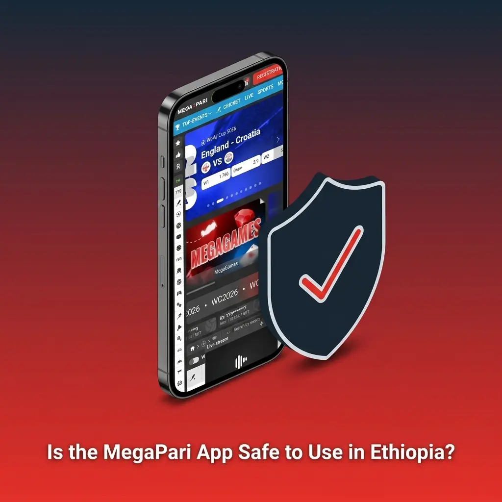 MegaPari app SSL encryption and Curaçao eGaming licence ensuring safe and secure betting in Ethiopia